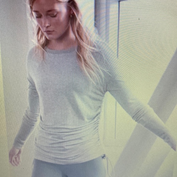 Athleta Lombard rushed sweatshirt in light heather gray - Picture 2 of 13